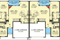 Plan 89295AH Duplex Home Plan with European Flair Duplex house plans