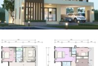 Modern House Design 2 Floor House Design Plan 9 5x14m with 5 Bedrooms