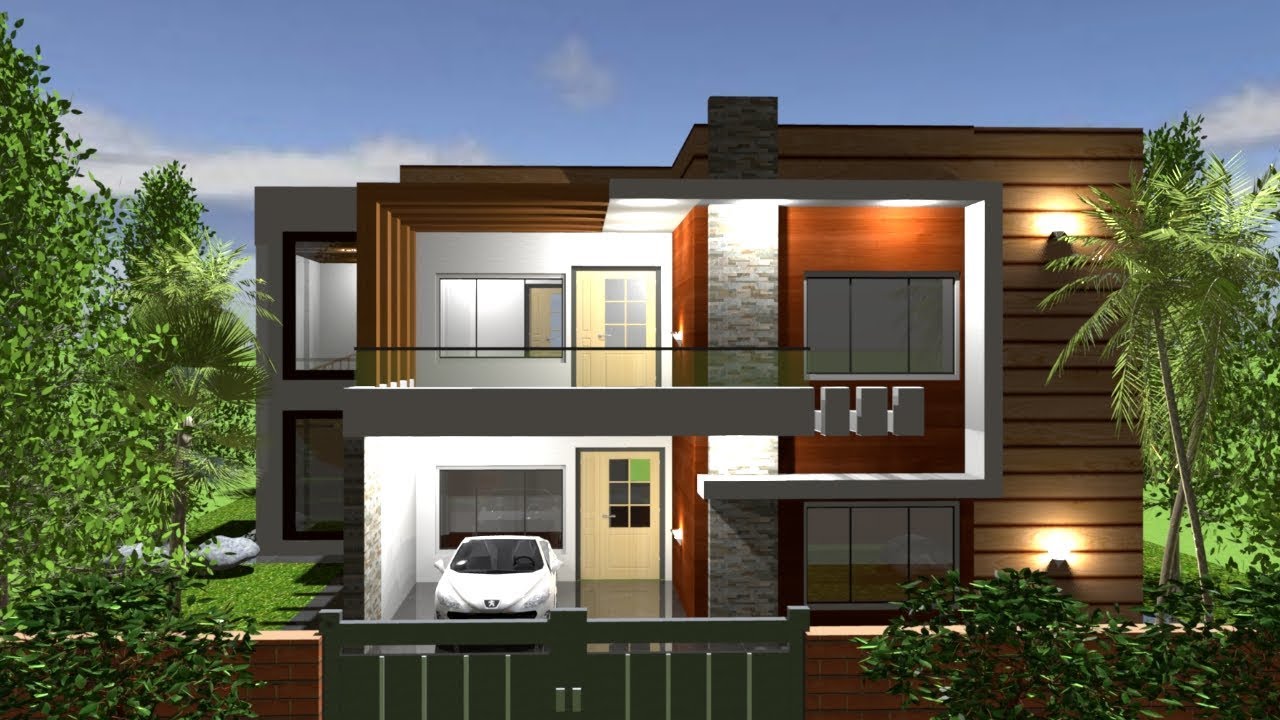 A BEAUTIFUL MODERN DUPLEX HOUSE PLAN 4 BEDROOM 3D WALK THROUGH