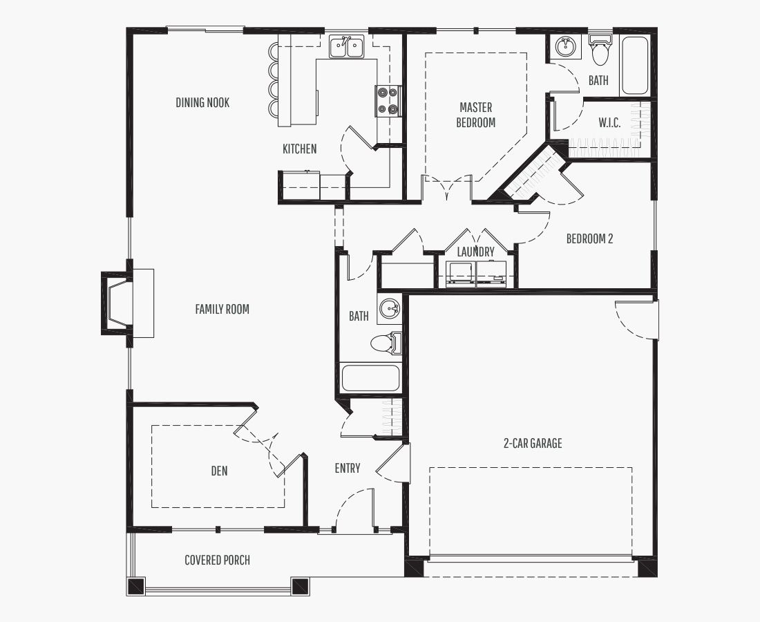 1310 Square Feet One Story Rambler 2 Bedrooms 2 Bathrooms 2 car