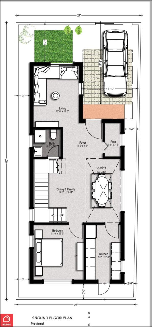 20X40 House Plans With 3 Bedrooms Alice Lori