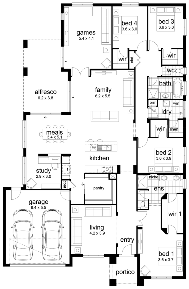 Floor Plan Friday 4 bedroom family home