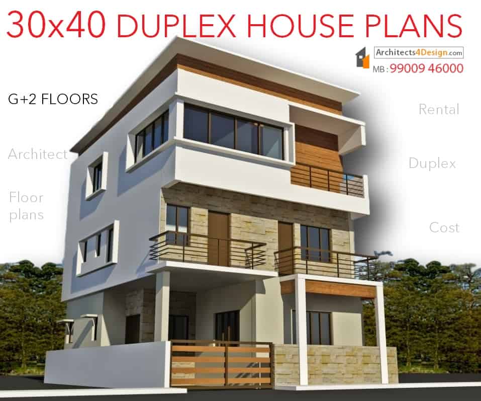28+ Duplex House Plan 30x40 West Facing Site