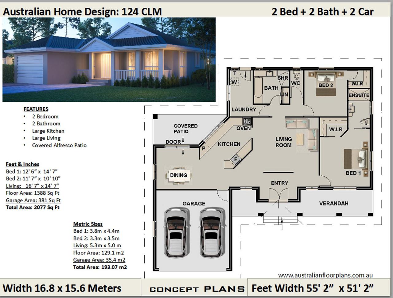 Pin on 2 Bedroom House Plans