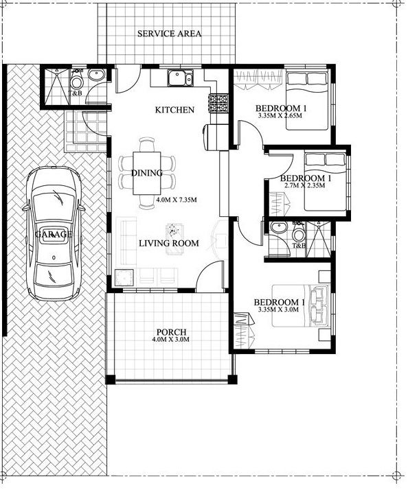 Amazing Style 24+ Floor Plan 100 Sqm Bungalow House Design