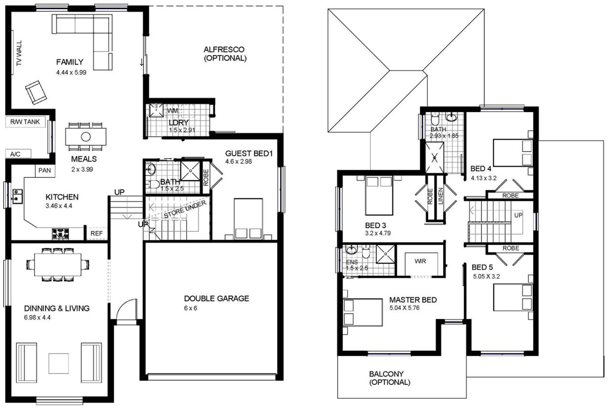 Two Storey House Design Floor Plan Modern House Plans 101493