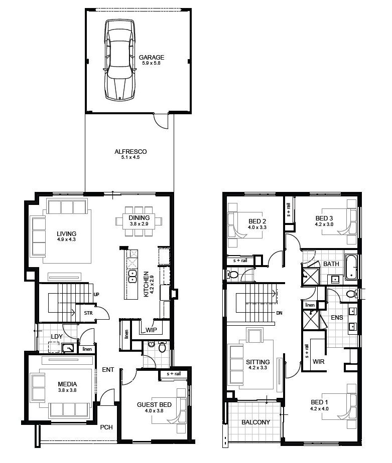 3 Bedroom House Designs Perth Double Storey House design, House
