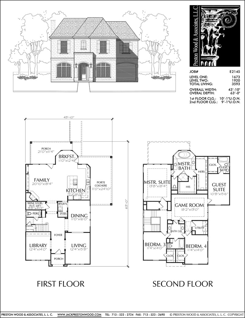 2 Story House Plan, Residential Floor Plans, Family Home Blueprints, D