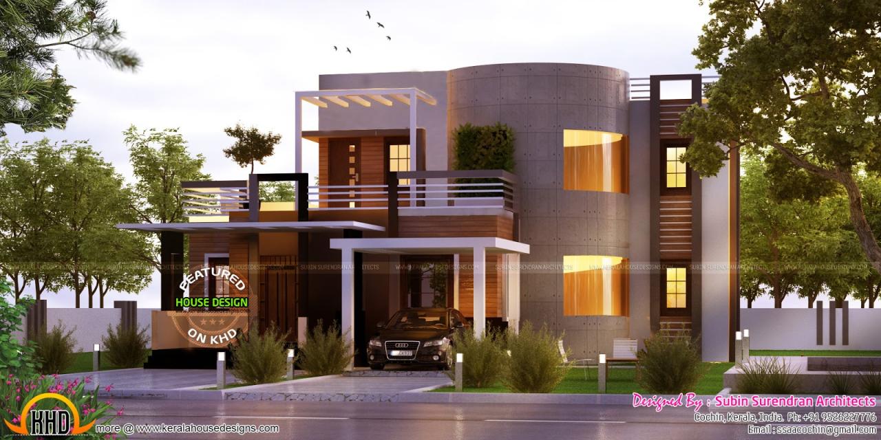 Fantastic modern house design Kerala home design and floor plans