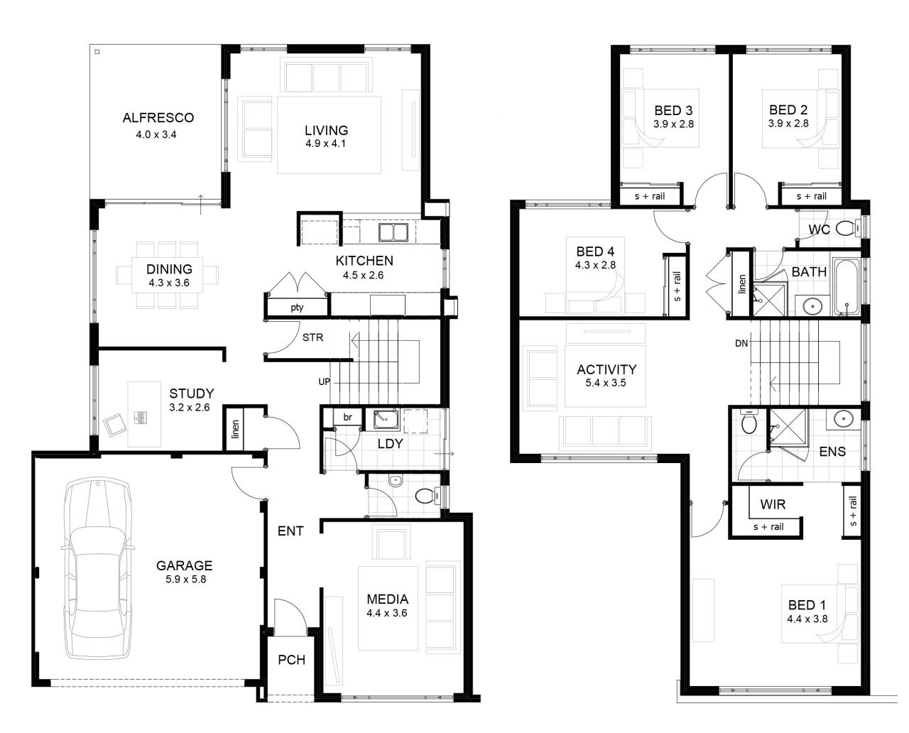 two storey house floor plan homes floor plans Two storey house plans