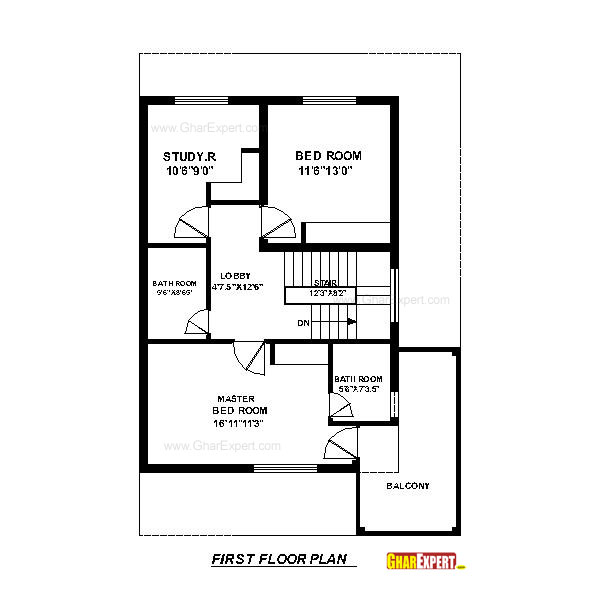 House Plan for 30 Feet by 45 Feet plot (Plot Size 150 Square Yards)