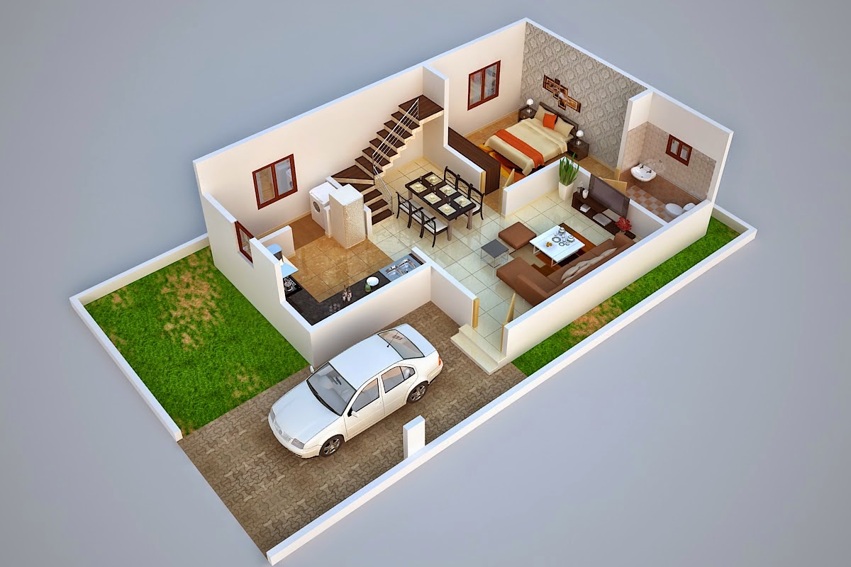 3D Duplex House Floor Plans, That Will Feed Your Mind Decor Units