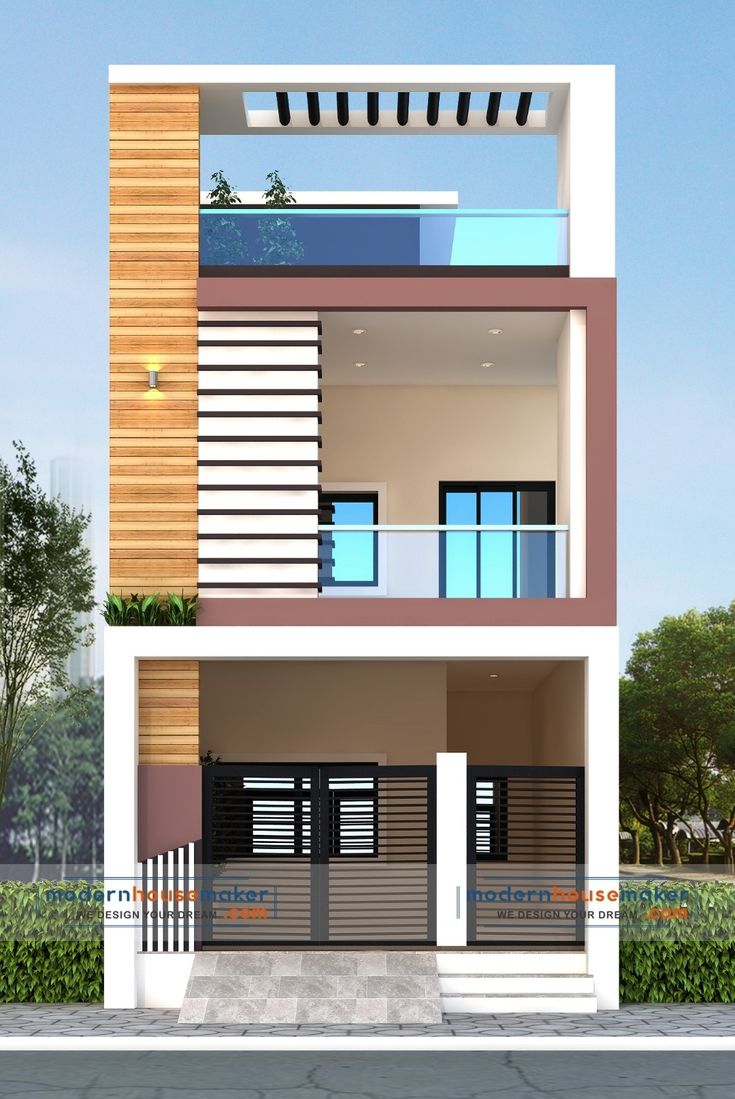 15x50 modern look in 2021 Small house elevation design, Modern