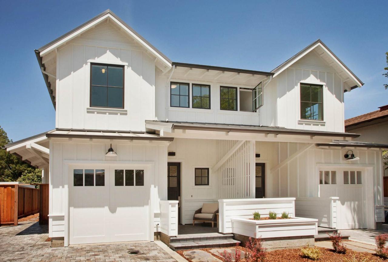 The modern farmhouse duplex blends the values of a single family custom