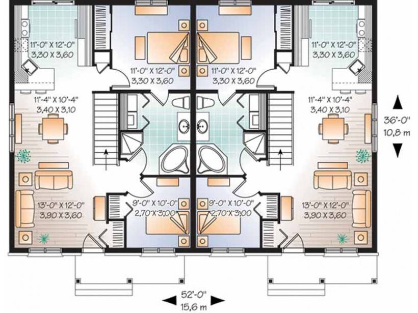 Top Simple Duplex Floor Plans