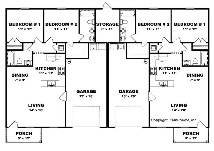 38+ Small Duplex House Plans With Garage