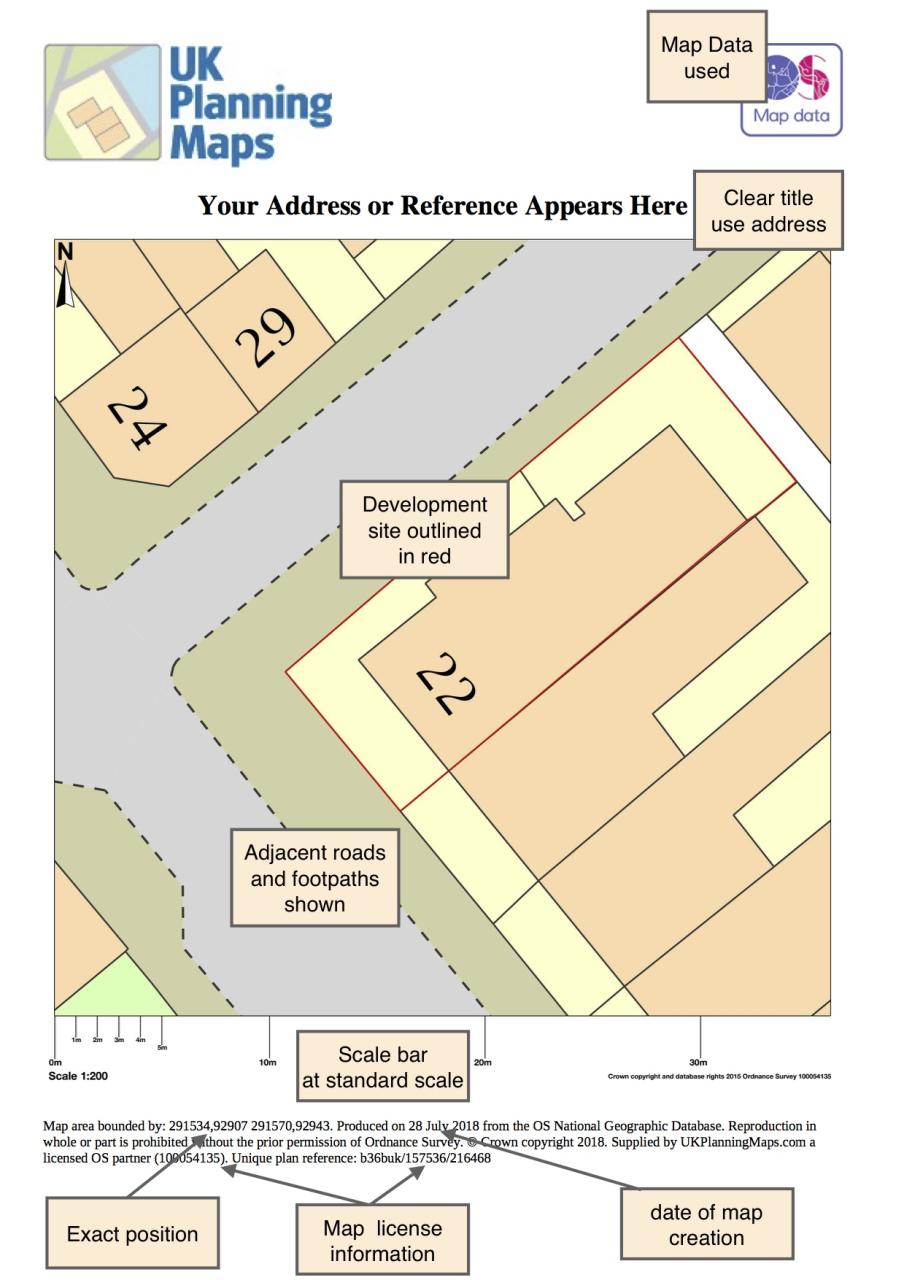 Site Plans from UK Planning Maps